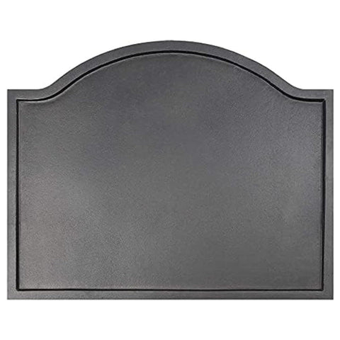 Oakestry Large Plain Design Classic Fireback with Cast Iron with Matte Black Finish, Decorative Fireback Stylish Design,22.5 x 0.25 x 17.75 inches