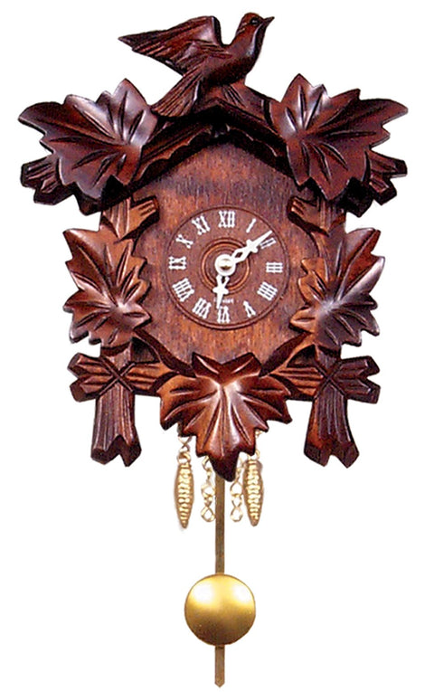 Alexander Taron Importer 57-2QP Engstler Battery-Operated Clock-Mini Size-7.75" H x 6.25" W x 3" D, Red