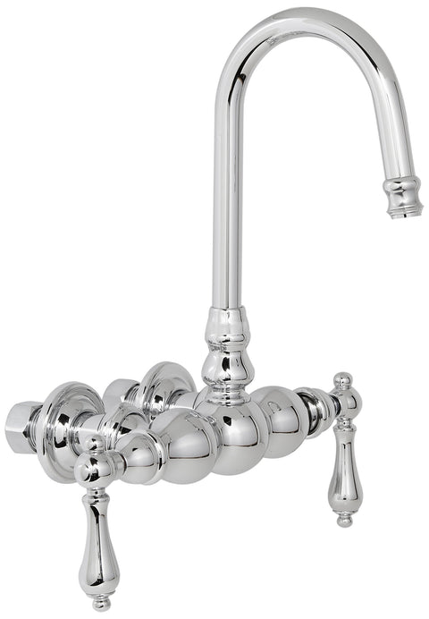 Elements of Design DT0021AL St. Louis Wall Mount Clawfoot Tub Filler, 4-3/4" in Spout Reach, Polished Chrome