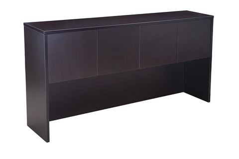 BOSS Hutch with Doors, 71" x 15" x 36", Mocha