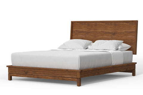 Origins by Alpine Nova Queen Platform Bed, Honey Maple