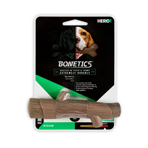 Hero Bonetics Stick, Wood Scent Chewable Dog Toy, Gentle on Teeth & Tummy