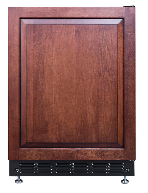 Summit FF6BK2SSRSIF 24” Wide Under Counter Refrigerator 5.5 cu.ft. with Panel-Ready Door (Panel Not Included) Automatic Defrost Operation, and Deluxe black interior (Panel Ready-RHD)