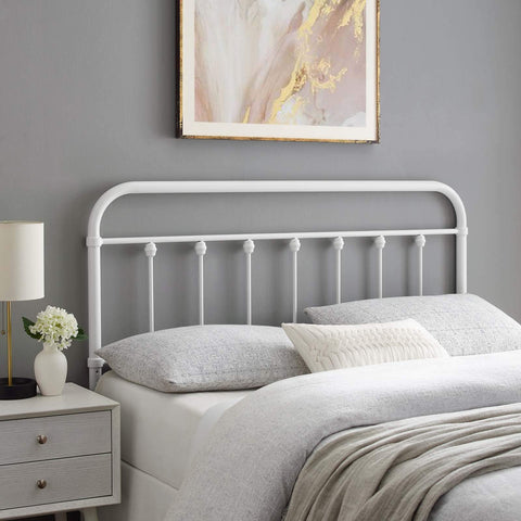 Modway MOD-6153-WHI Sage Full Metal Headboard, White