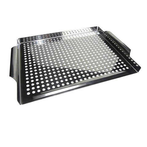 Bayou Classic 500-712 Stainless Grill Topper Perfect Addition For Any Grill Easily Grill Delicate Types of Fish Seafood and Vegetables