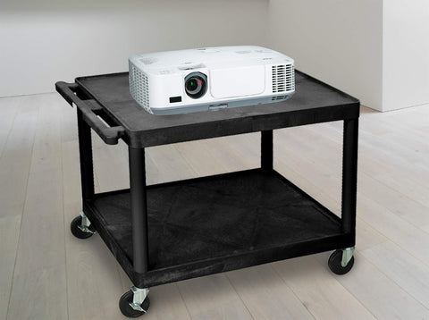 Luxor LP27-B 27"H AV Cart - Two Shelves