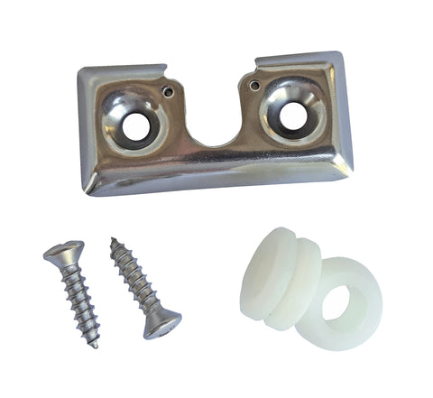 Taylor Made Traditional Stainless Steel Boat Fender Lock and Peg Set for Hanging Fenders, Accepts Rope Line up to 1/4" Diameter, 0.75'' H x 1.94'' W x 4.88'' D, Mounting Screws Included - 1010