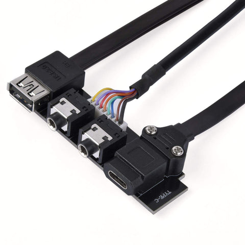 Silverstone SST-G11313530-RT Internal USB 20Pin (Key A) and 19Pin, Audio Upgrade for Chassis to Type-C and Type-A: USB 3.0/3.1 Gen 2 (10 GB/S)*, Backwards Compatible