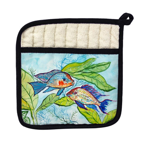 Betsy Drake PT642 Pair of Fish Pot Holder
