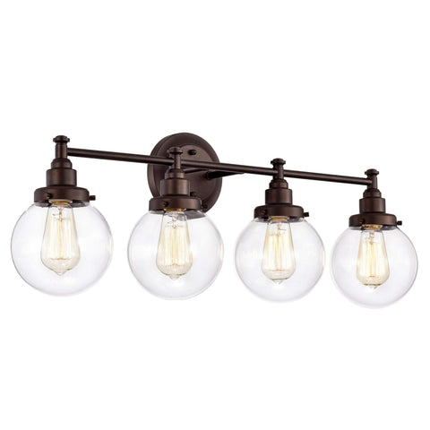 Benjara CH2S118RB30-BL4 Milo Transitional 4 Light Bath Vanity Fixture 30" Wide, Oil Rubbed Bronze