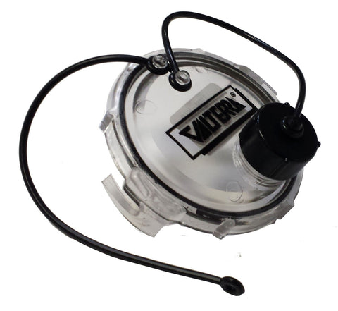 Valterra T1020-1CLRVP Waste Valve Cap - 3" with Capped 3/4" GHT, Clear, Carded