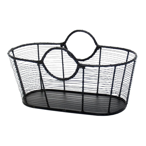 Minuteman International Harvest Wrought Iron Log Basket Size: 10" H - 13" H x 12" W x 23" D