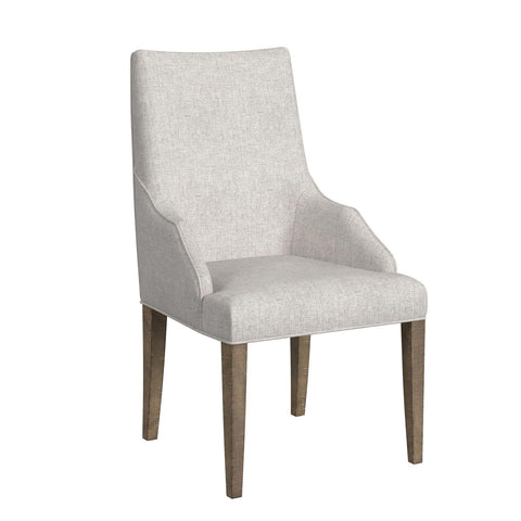 Picket House Furnishings Marietta Dining Host Chair Set - Gray Fabric in Brown