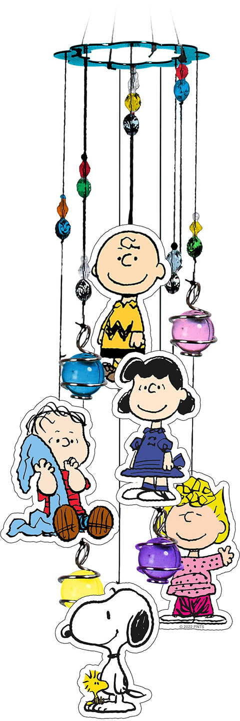Spoontiques Peanuts Wind Chime - Outdoor Garden Décor - Decorative Chimes for Yard, Garden, Backyard and Patio Decoration