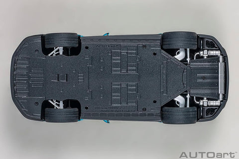 Autoart Porsche 911 (991.2) GT2 RS Weissach Package Miami Blue with Carbon Stripes 1/18 Model Car