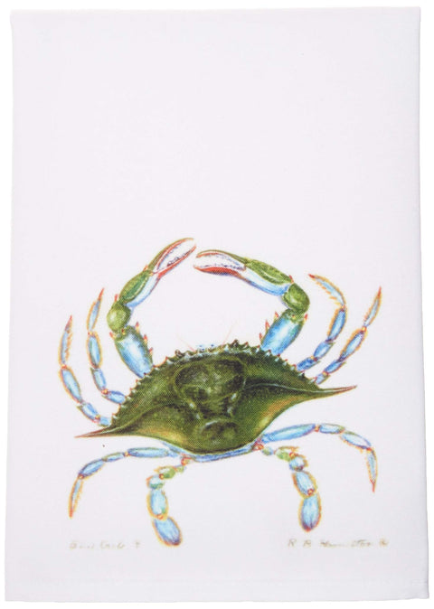 Betsy Drake GT004 Blue Crab Guest Towel