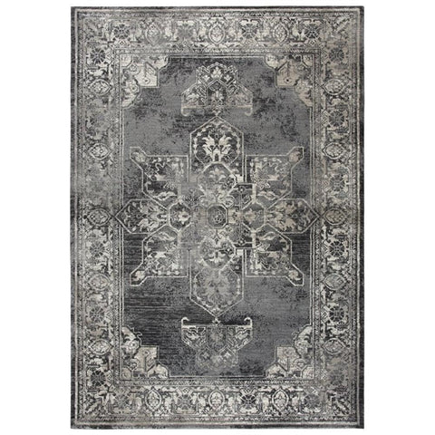 Rizzy Home Alora Decor Swagger 7'10" x 10'10" Distress Gray/Black Power-Loomed Rug