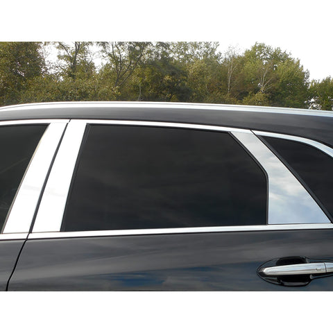 QAA is Compatible with 2017-2020 Cadillac XT5 6 Piece Stainless Pillar Post Trim PP57261