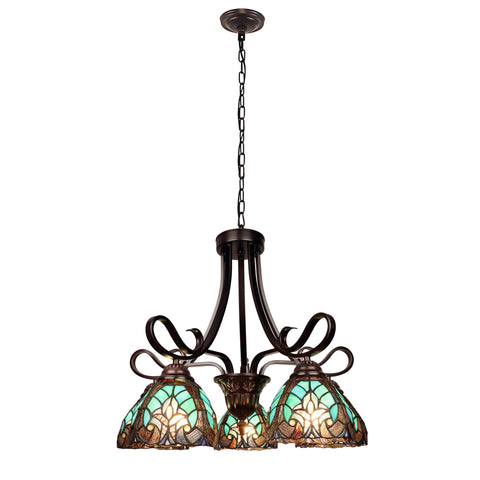 Chloe Lighting Liaison Victorian-Style 5-Light Antique Dark Bronze Finish Large Chandelier 25" Wide