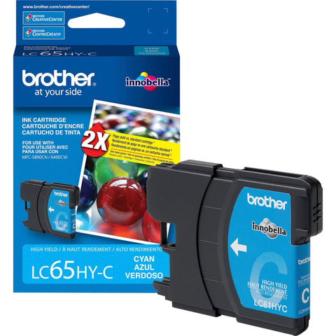 Brother LC65HYC High-Yield -Ink Cartridge, 750 Page-Yield, Cyan