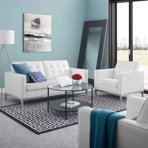 Modway Loft Set, Silver White