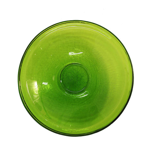 Achla Designs Crackle Glass Bowl, 14-in, Fern Green