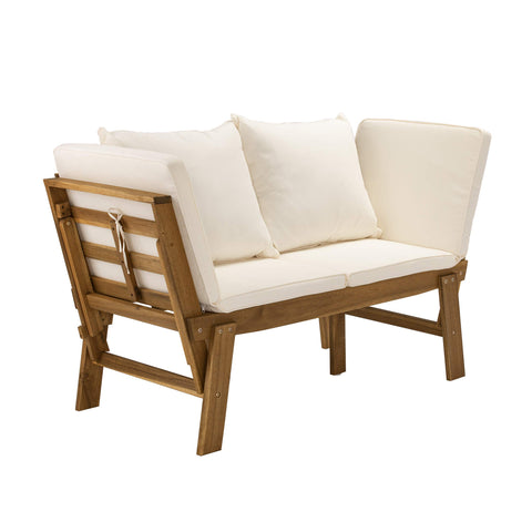 SEI Furniture Dolavon Outdoor Convertible Lounge Chair' Natural