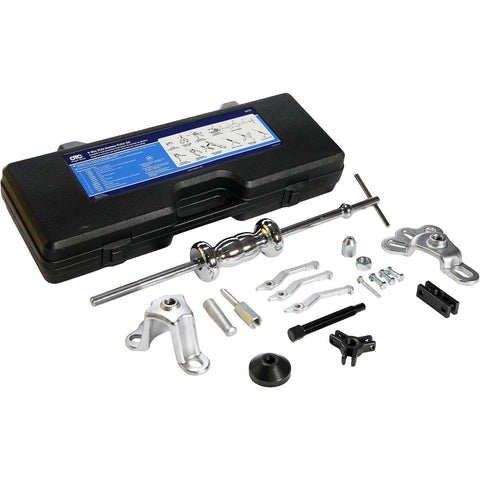OTC 4579 9-Way Slide Hammer Puller Set with 5 lb. Chrome Plated Hammer, Multiple Puller Attachments Suitable for a Wide Variety of Pulling Jobs, and a Sturdy Blow-Molded Carrying Case