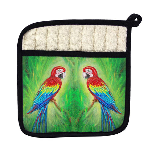 Betsy Drake PT033 Red Macaws Pot Holder