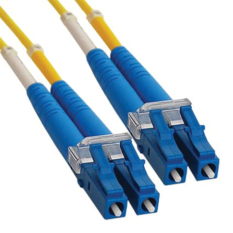 ICC Singlemode OS2 LC to LC 9/125µm Fiber Patch Cable, Data Center Grade 0.1dB Typical Insertion Loss, ONFR Riser Jacket, Yellow, 1 Meter (3ft), 1-Pack