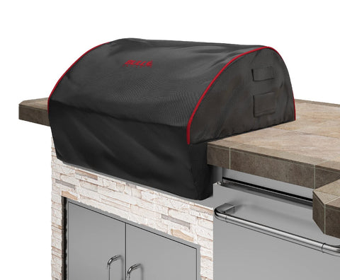 Bull Outdoor Products 72018 Bison Head Premium Cover/Black Red Piping & Stitched Logo, Box for Outdoor Grilling, Cooking and BBQing