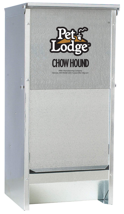 Pet Lodge® Automatic Dog Feeder | Chow Hound Outdoor Pet Feeder | Tough Galvanized Steel | Made in USA | 12 Pound