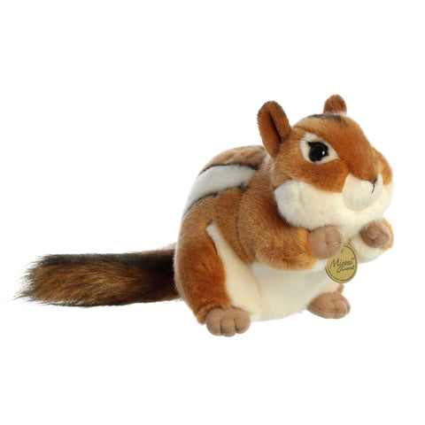 Aurora® Realistic Miyoni® Chipmunk Stuffed Animal - Lifelike Details Make a Cherished Companion - Perfect for Decorating Bedrooms or Classrooms - Brown 8 Inches