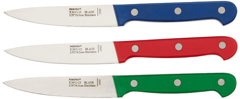 Norpro Colored Paring Knife Set, 3-Piece, Multicolor