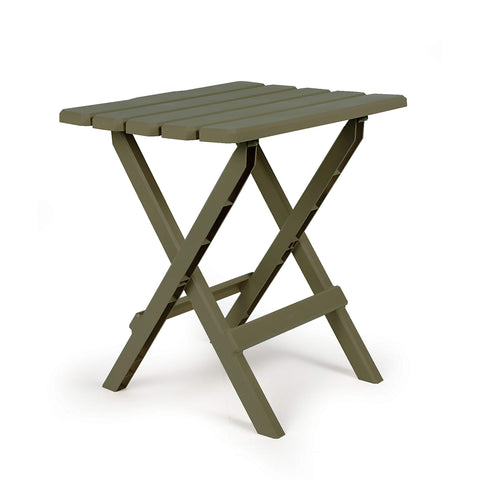 Camco 21046 Large Quick-Folding Adirondack Table, Plastic, Sage