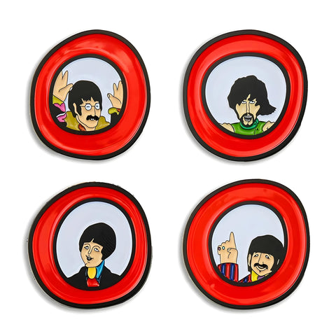 Hero Collector Eaglemoss The Beatles: Yellow Submarine Porthole Pin Badge Box Set | The Beatles Pin Badge Collection | Model Replica