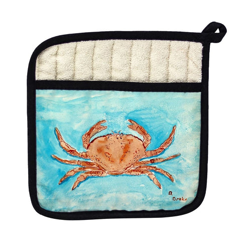 Betsy Drake PT355 Red Crab Pot Holder