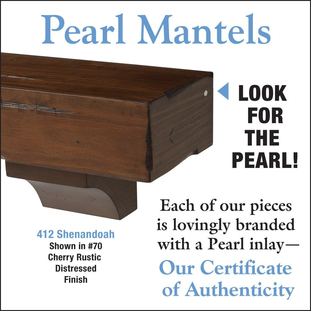 The Shenandoah 60 Shelf or Mantel Shelf Cherry Rustic Distressed Finish