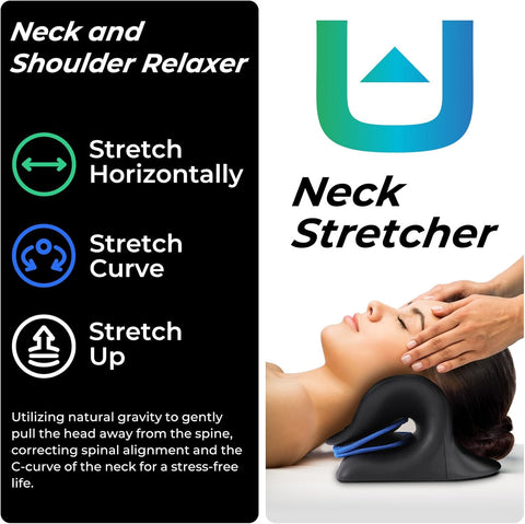 NECKUP Advanced Airbag Neck Stretcher for Neck Pain Relief || Ergonomic Cervical Spine Relief, Enhanced Traction Pillow Design, Portable Neck Pain Alleviator || Neck and Shoulder Relaxer