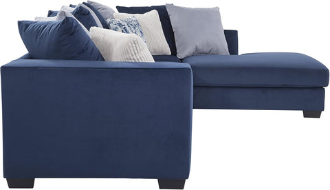 American Furniture Classics 8-A317V8-K Casual Comfort Sectional Sofa in Blue