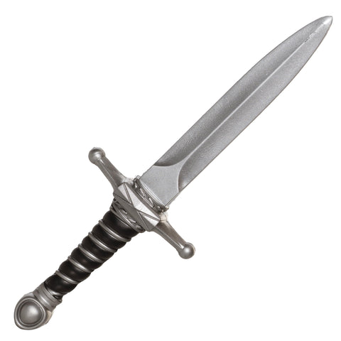 UNDERWRAPS Faux Foam Dagger Prop - Halloween Dagger for Adults, Costume Accessories, Anime Cosplay Knife, Medieval Dagger, Pirate Dagger (One Size Fits Most) Silver