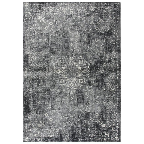 Rizzy Home Alora Decor Swagger 5'3"x7'6" Medallion Floral Gray/Dk Gray/Black/Ivory Area Rug