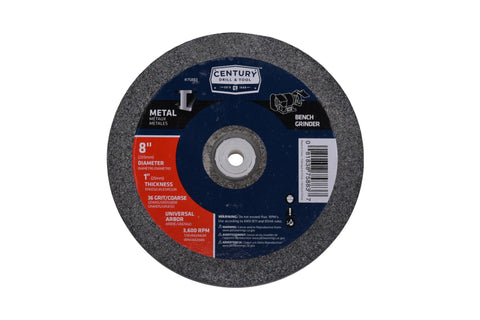Century Drill & Tool 75883 Bench Grinding Wheel, 8" 36 Grit