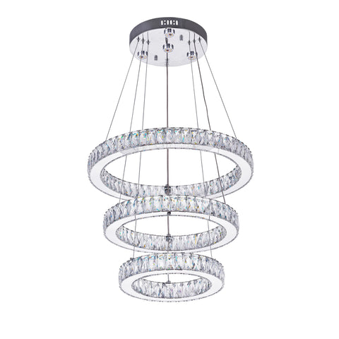 CWI Lighting Florence LED Chandelier with Chrome Finish Fom