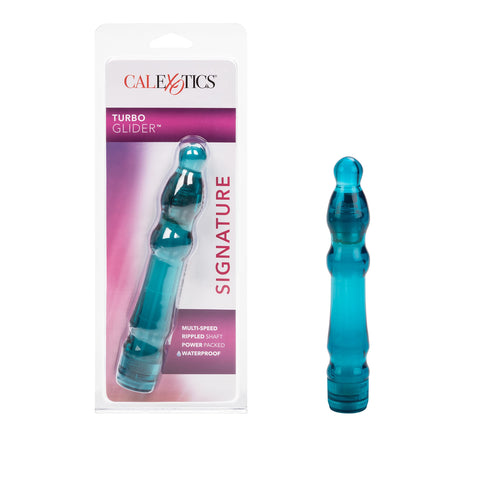 California Exotics Waterproof Turbo Glider Vibrator, Blueberry Bliss