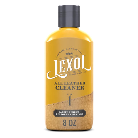 Lexol All Leather Cleaner 8 oz – Deep Cleaning formula for car interior, couches, furniture, shoes, boots, purses, jackets, gloves, saddles and motorcycle gear