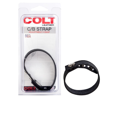 CalExotics COLT Adjustable 3-Snap Leather Strap