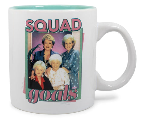 Silver Buffalo The Golden Girls Squad Goals Ceramic Coffee Mug | Official TV Show Collectible Drinkware | Oversized Cup For Home Kitchen Barware Set | Holds 20 Ounces