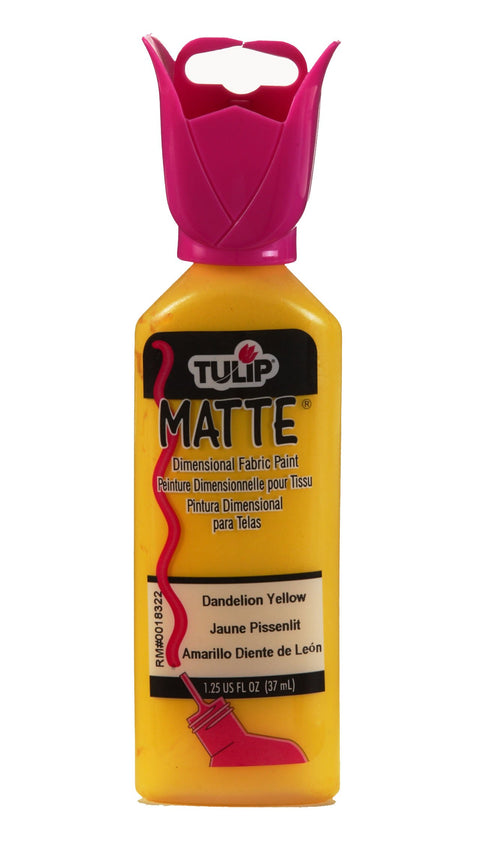 Tulip Dimensional Fabric Paint 1-1/4 Ounces-Matte-Dandelion Yellow