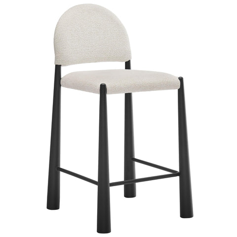 Modway Hayley Mid Century Modern Counter Stool in Black Cream